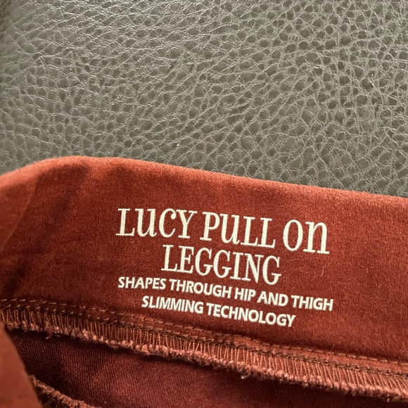 Sound Style Lucy Pull On legging pant petite small platinum stretch orange rust - Picture 12 of 16